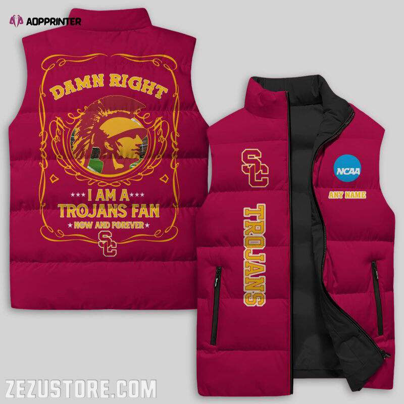 USC Trojans NCAA Sleeveless Puffer Jacket Custom For Fans Gifts