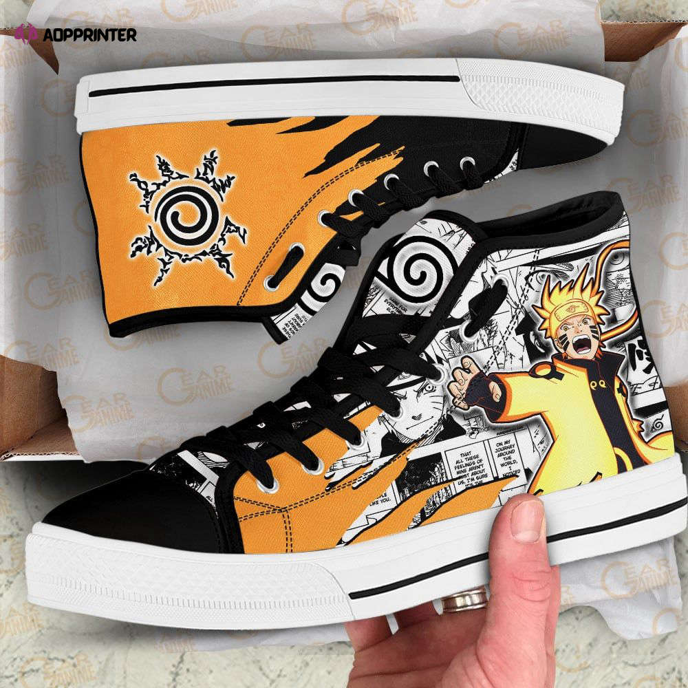 Uzumaki Bijuu Mode Emblem High Top Shoes Custom Naruto Anime For Fans