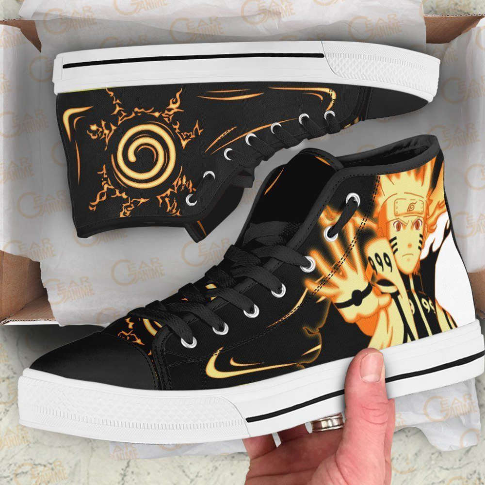 Uzumaki Bijuu Mode High Top Shoes Custom Naruto Anime For Fans