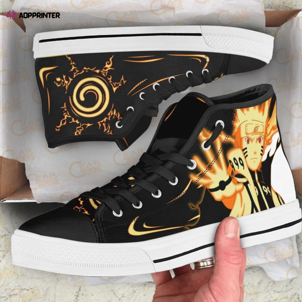 Uzumaki Bijuu Mode High Top Shoes Custom Naruto Anime For Fans