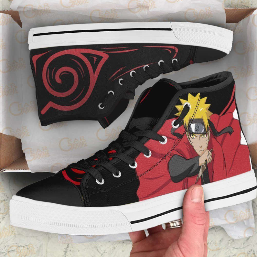 Uzumaki Sage Mode High Top Shoes Custom Naruto Anime For Fans