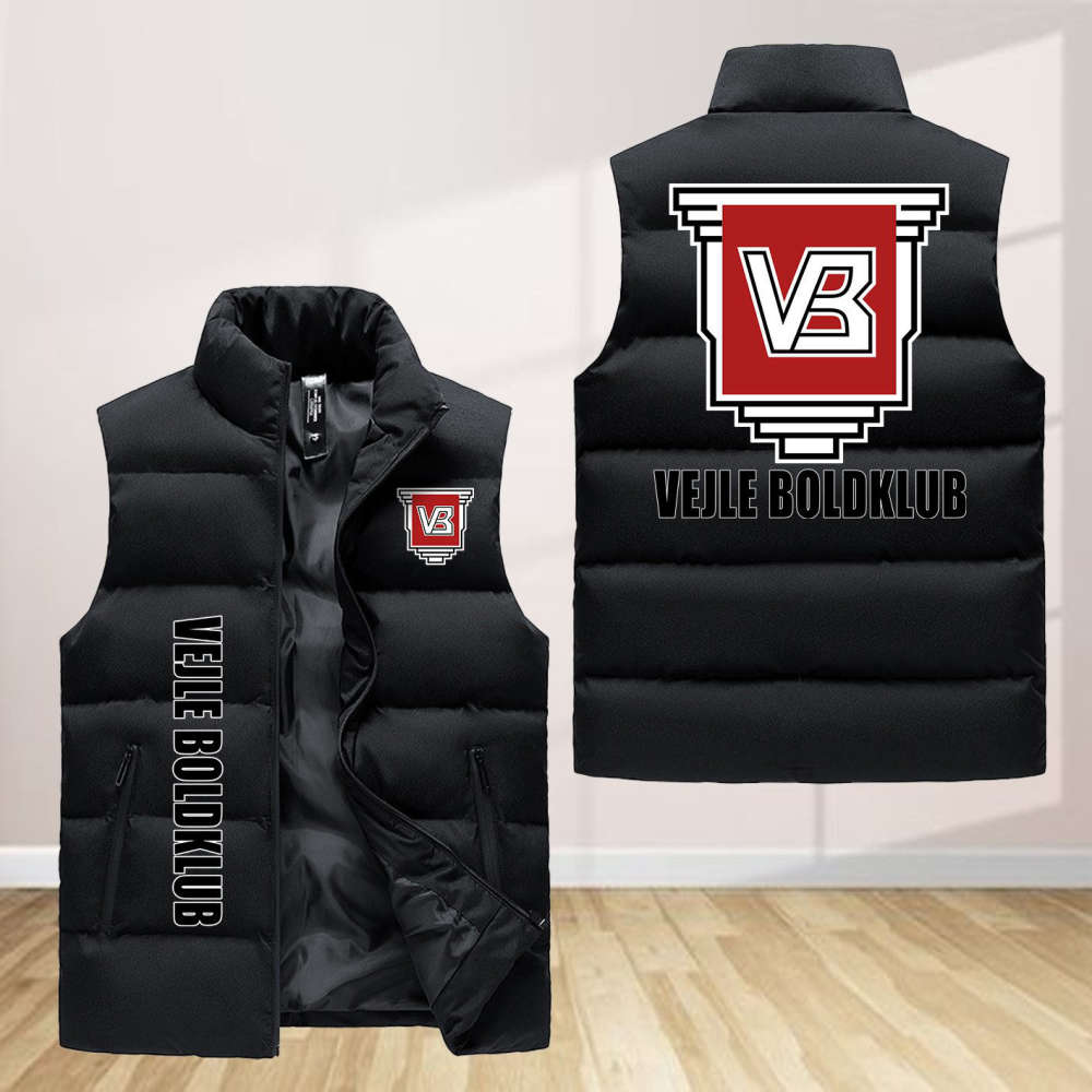 Vejle Boldklub Sleeveless Puffer Jacket Custom For Fans Gifts