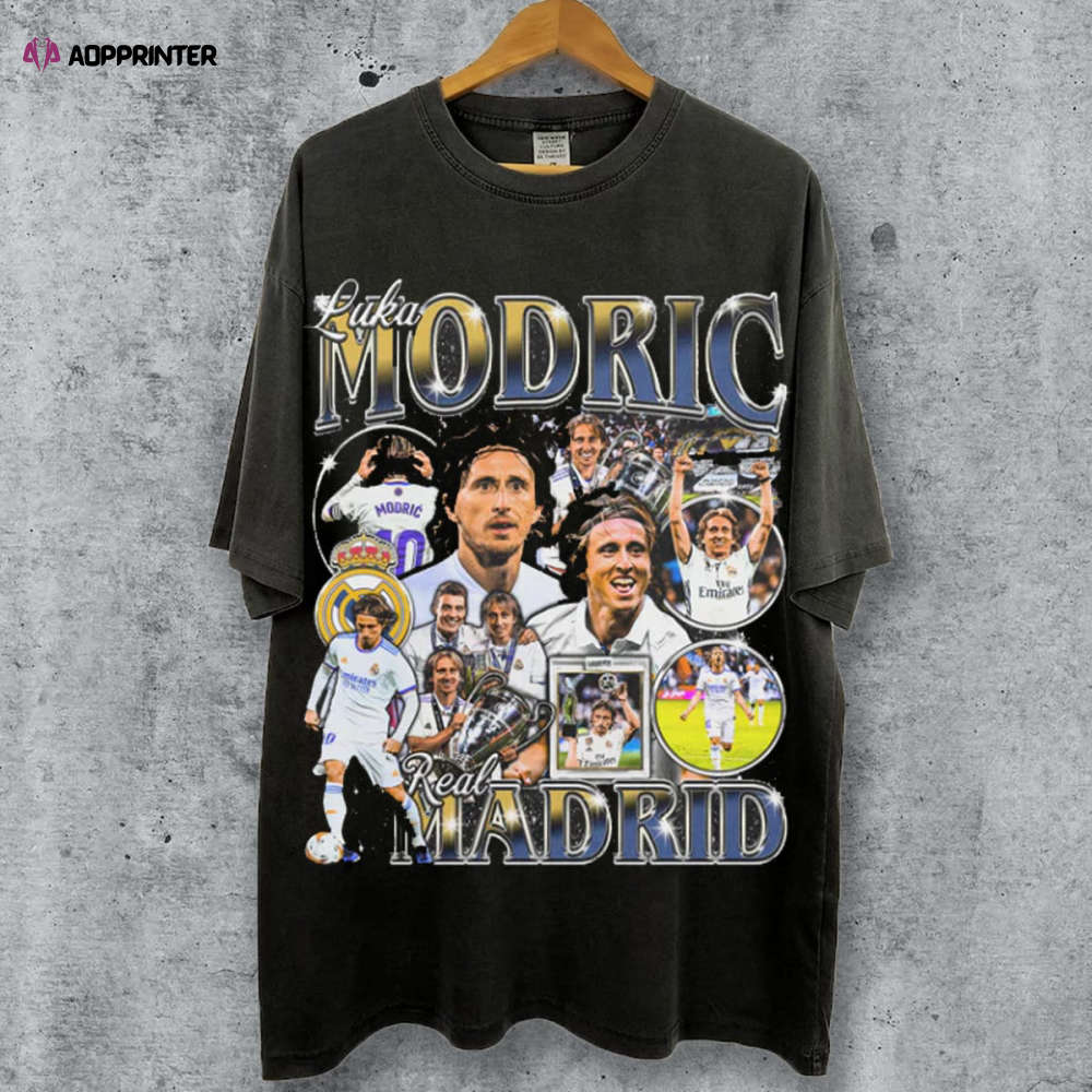 Vintage Luka Modric T-shirt Vintage Acid Wash Oversize Luka Modric Tee Shirt Soccer Graphic Tee Vintage Retro Unisex Shirt