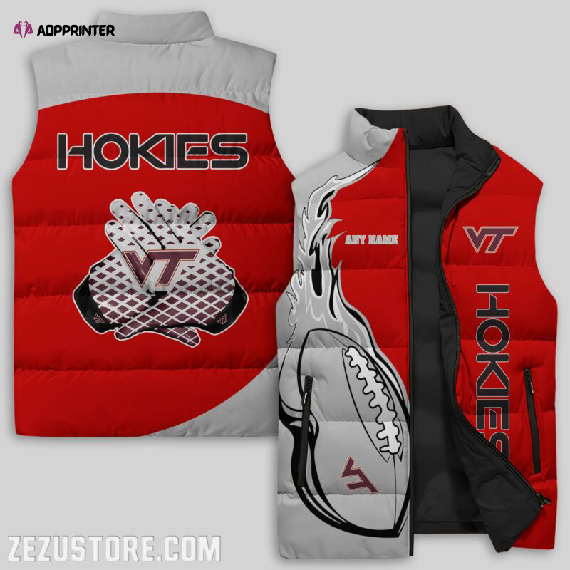 Virginia Tech Hokies NCAA Sleeveless Puffer Jacket Custom For Fans Gifts