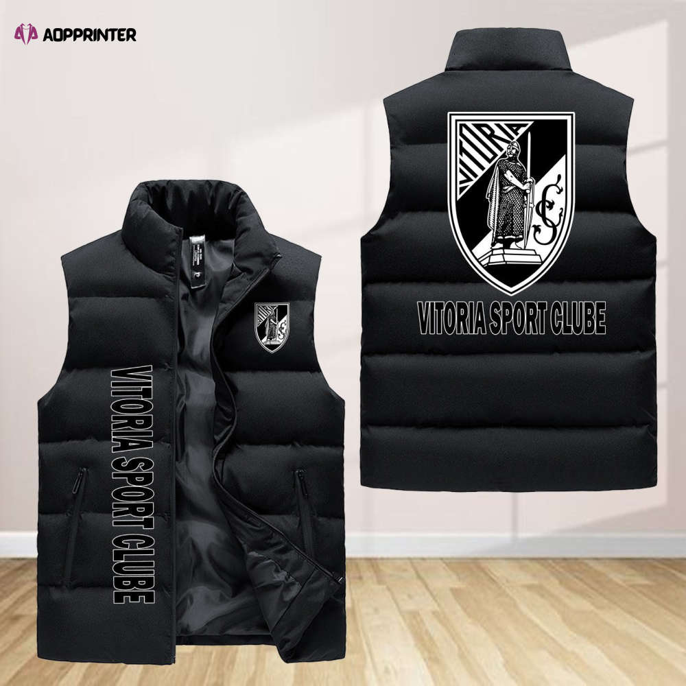 Vitoria Sport Clube Sleeveless Puffer Jacket Custom For Fans Gifts