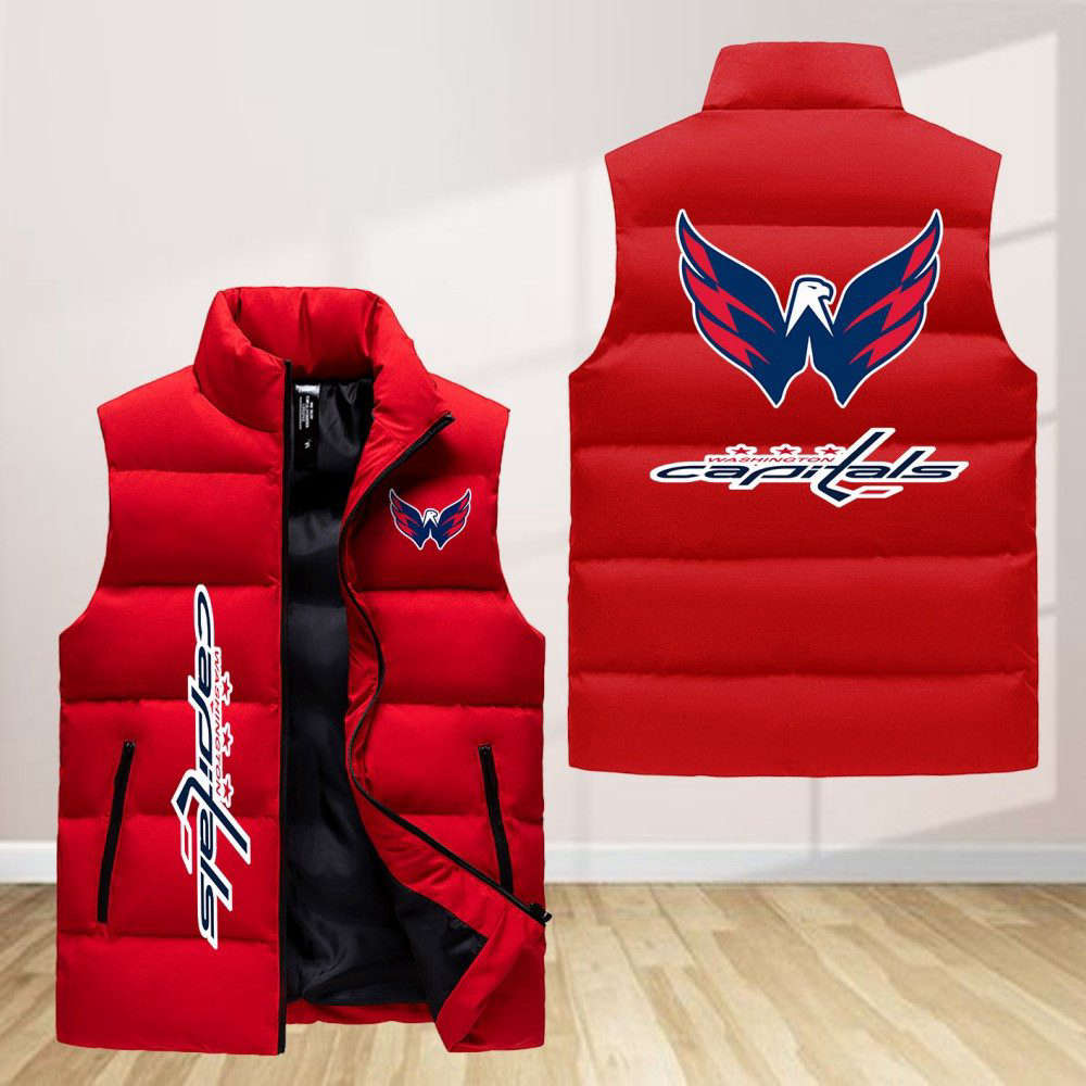 Washington Capitals Sleeveless Puffer Jacket Custom For Fans Gifts