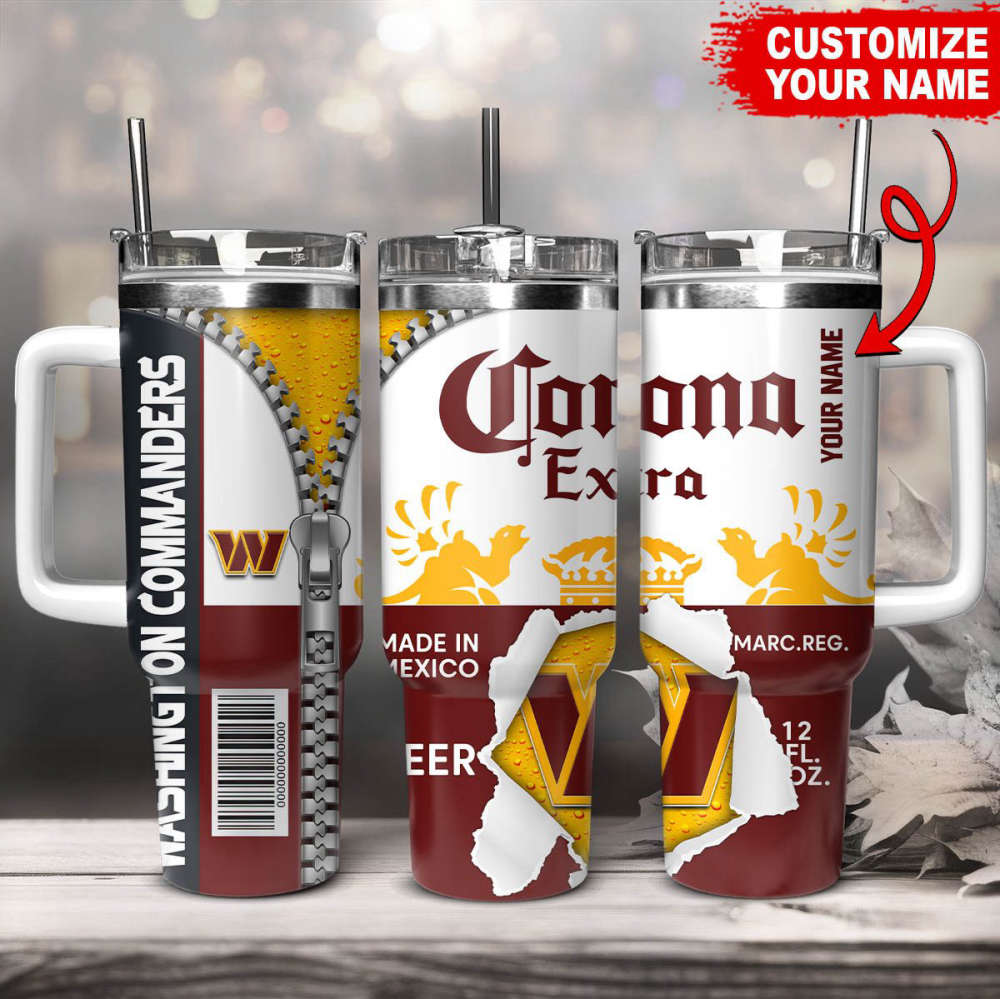 Washington Commanders NFL Corona Extra Personalized Stanley Tumbler 40Oz Gift for Fans