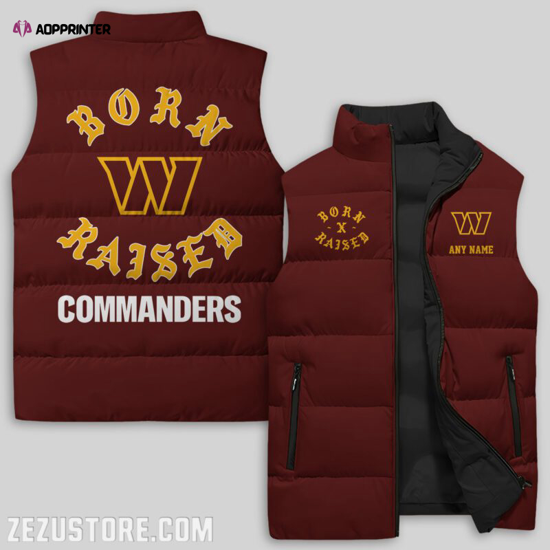 Washington Commanders NFL Sleeveless Puffer Jacket Custom For Fans Gifts