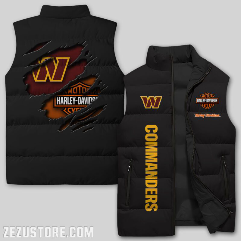 Washington Commanders NFL Sleeveless Puffer Jacket Custom For Fans Gifts