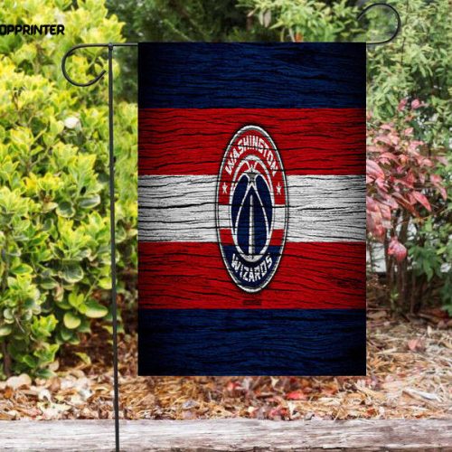 Washington Wizards Red White Wood Double Sided Printing   Garden Flag Home Decor Gifts