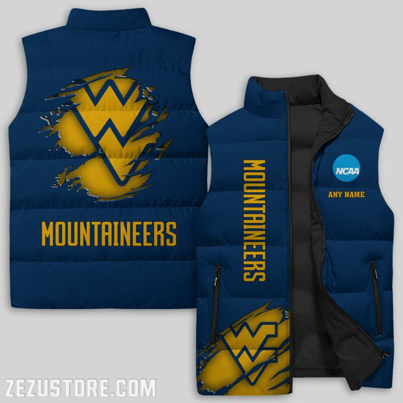 West Virginia Mountaineers NCAA Sleeveless Puffer Jacket Custom For Fans Gifts