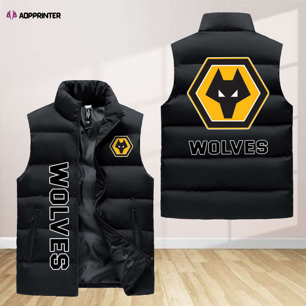 Wolverhampton Wanderers F.C Sleeveless Puffer Jacket Custom For Fans Gifts