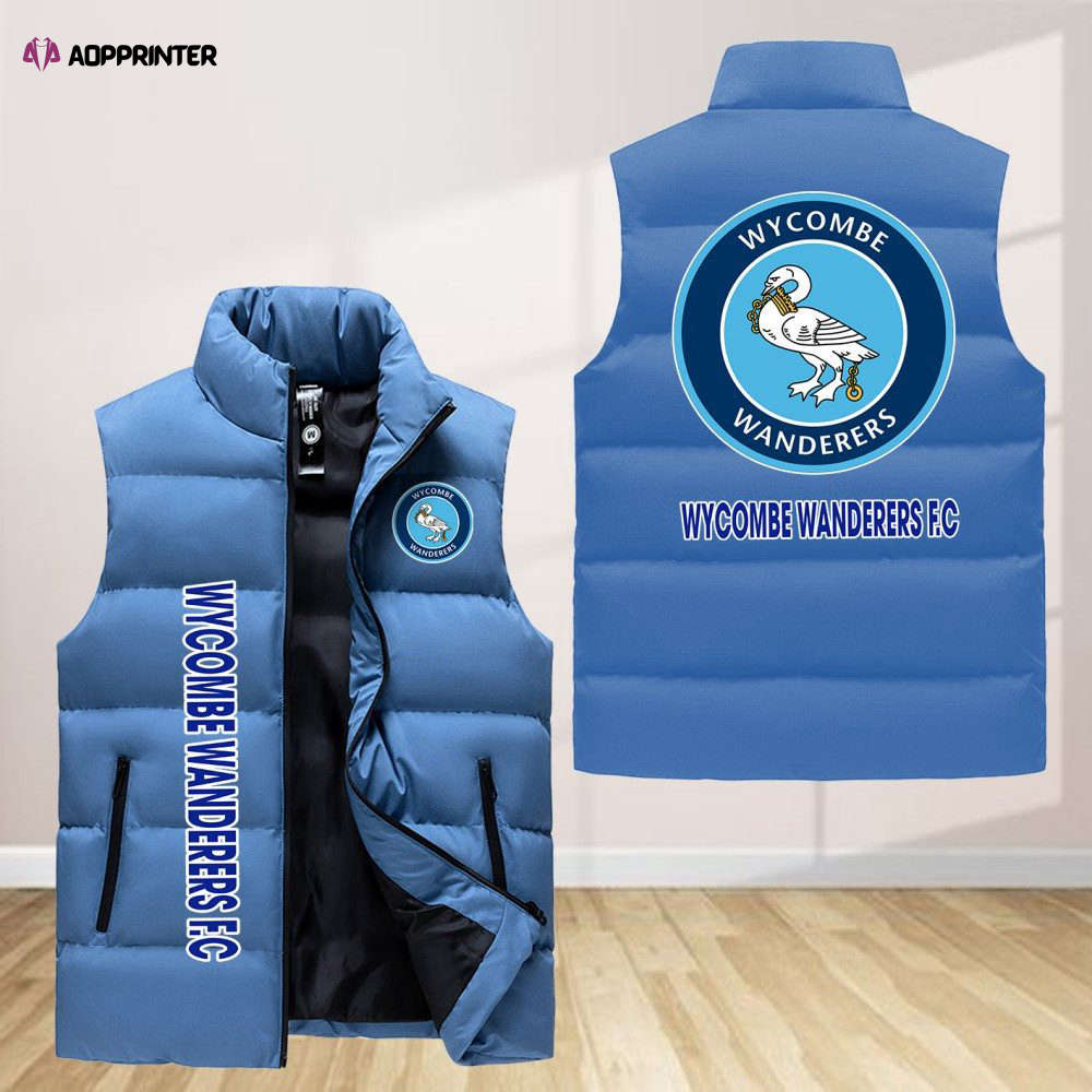 Wycombe Wanderers F.C Sleeveless Puffer Jacket Custom For Fans Gifts