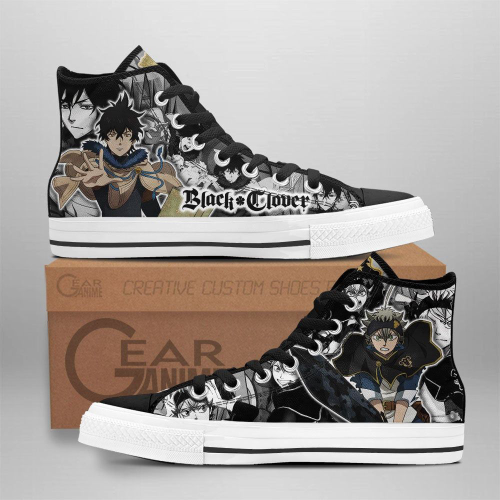 Yuno And Asta High Top Shoes Custom Black Clover Anime For Fans