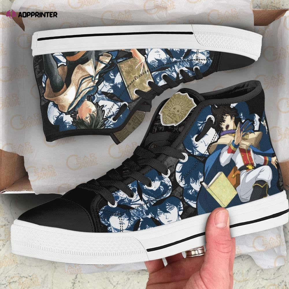 Yuno High Top Shoes Custom Black Clover Anime For Fans