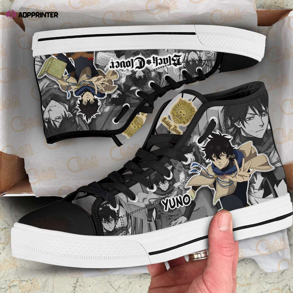 Yuno High Top Shoes Custom Black Clover Anime For Fans