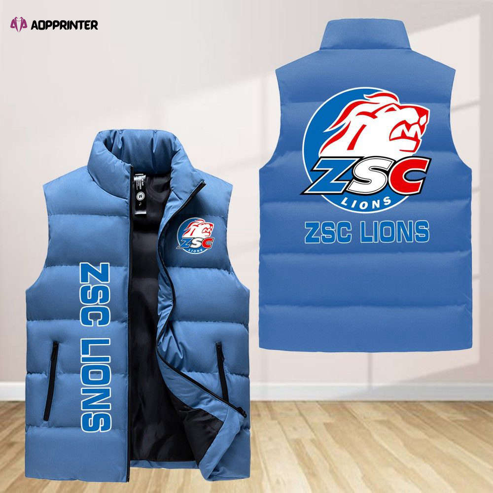 Zsc Lions Sleeveless Puffer Jacket Custom For Fans Gifts