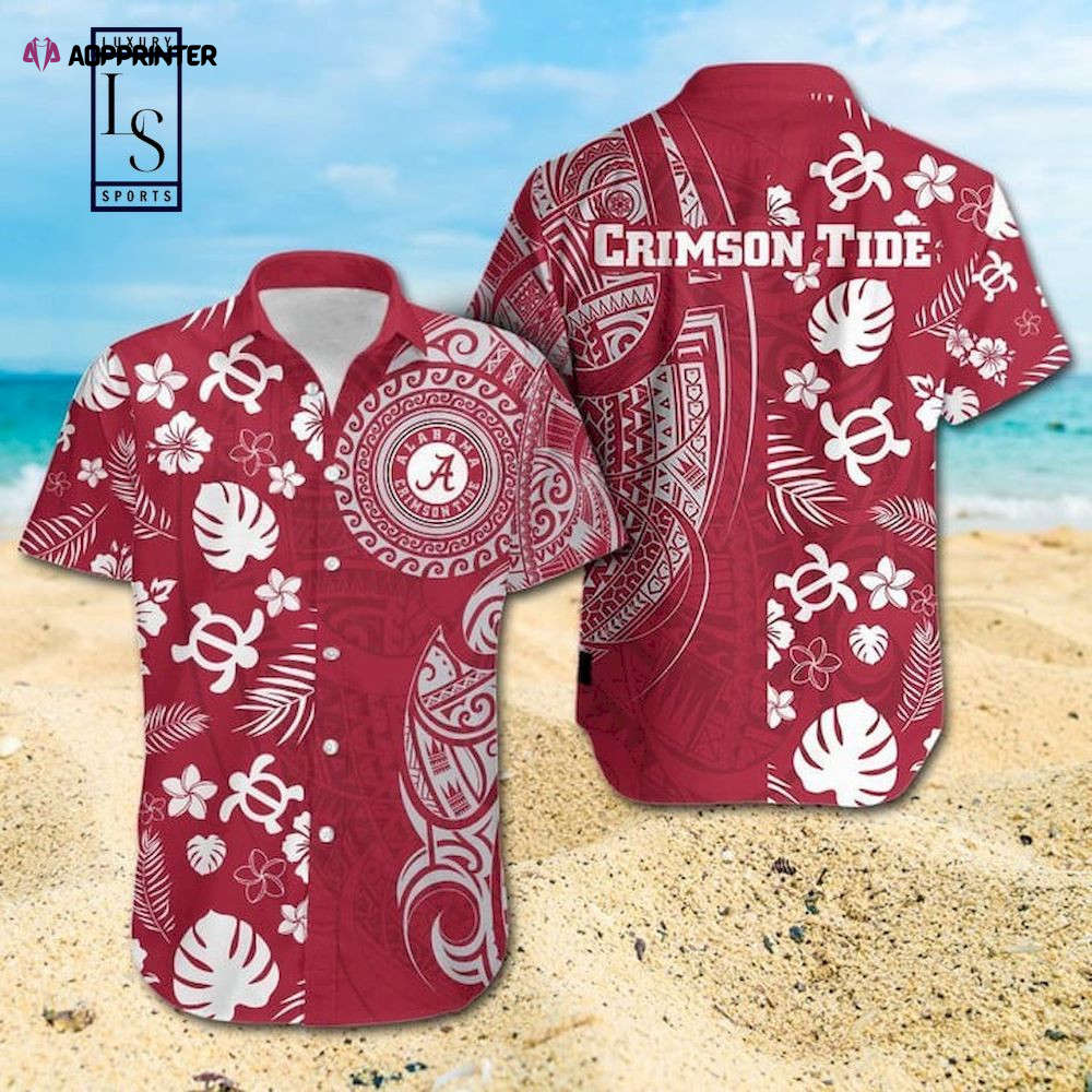 Alabama Crimson Tide Samoan Print Hawaiian Shirt