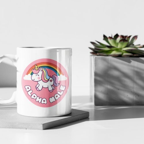 Alpha Male Mug Funny Meme Unicorn Gift Prank Fathers Day Gift Funny Coffee Mug Gift For Him Meme Gift White 11″ Mug Gift Birthday Gift