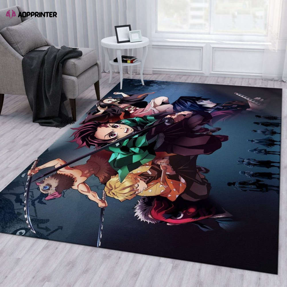 Anime Demon Slayer Rug Living Room Floor Decor Fan Gifts