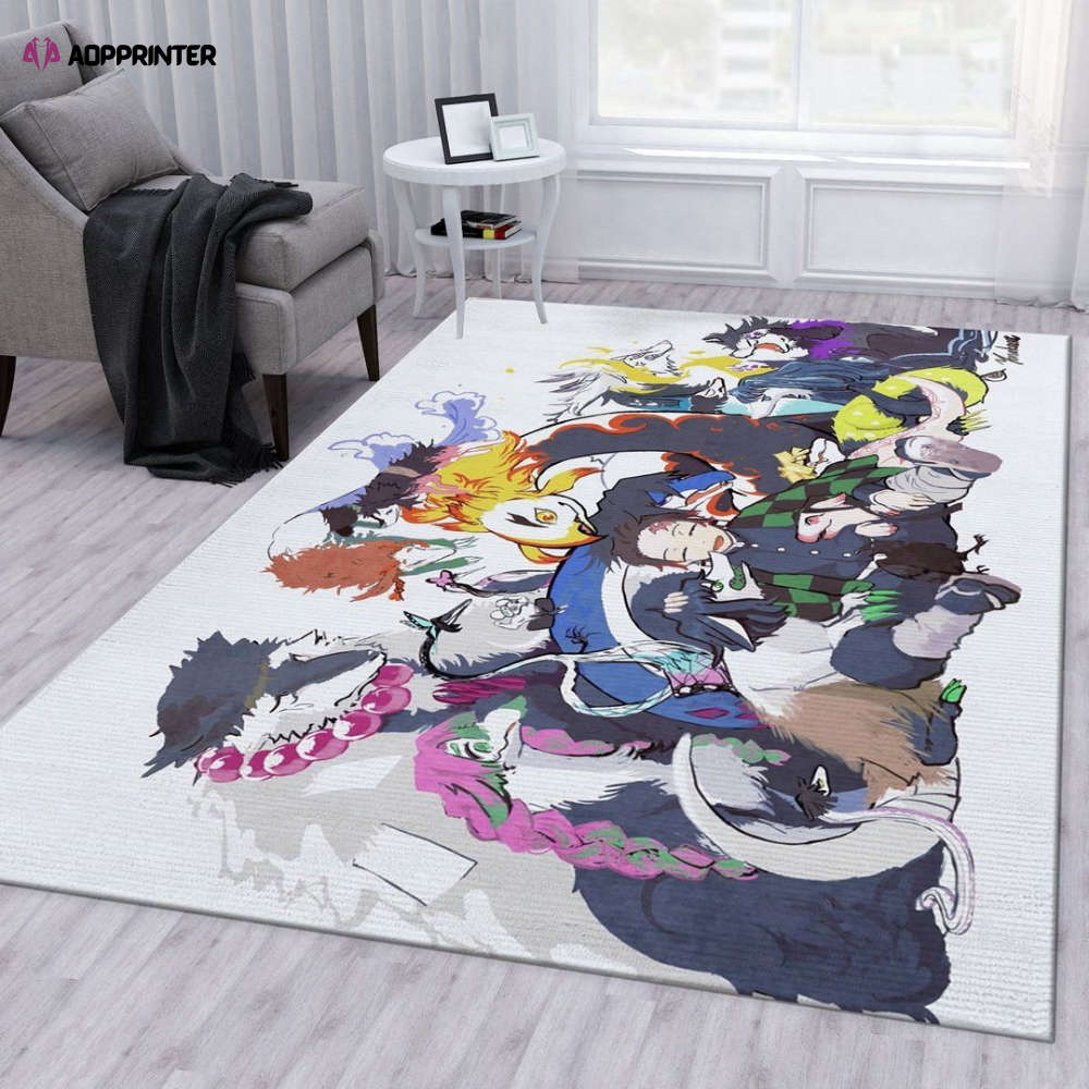 Anime Demon Slayer V9 Rug Living Room Floor Decor Fan Gifts