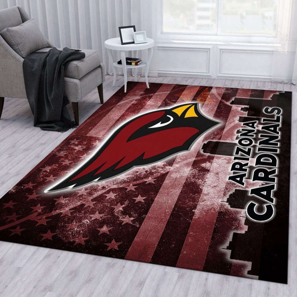 Arizona Cardinals Rug Living Room Floor Decor Fan Gifts