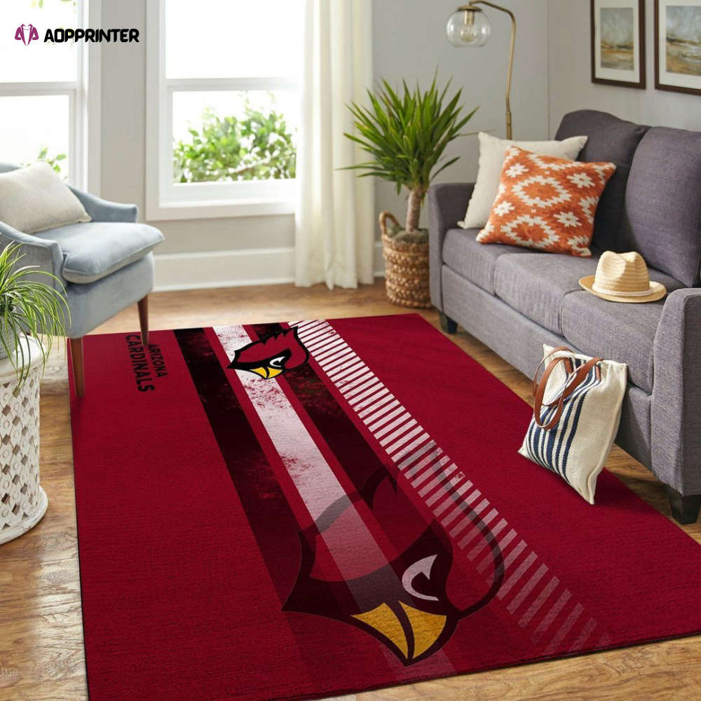 Arizona Cardinals Rug Living Room Floor Decor Fan Gifts