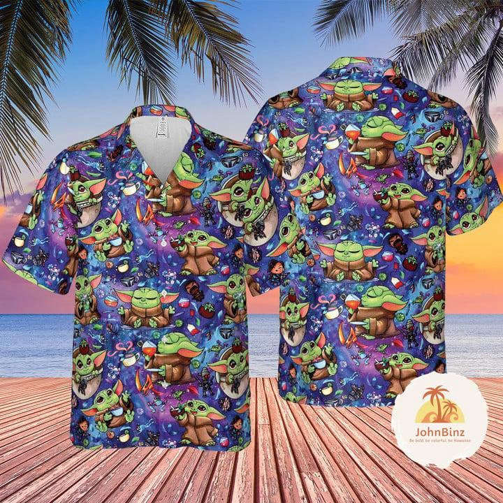Baby Yoda Hawaiian Shirt – Star Wars Aloha Button Up: Perfect Yoda Gift