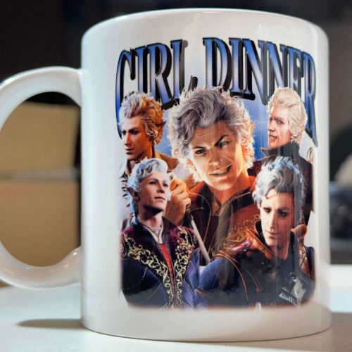 Baldurs Gate 3 Mug Vintage 90s Astarion Mug Girl Dinner Gift For Women and Men DnD Fan Gift Gamer Mug 11oz Ceramic Mug Birthday Gift