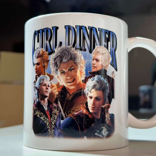 Baldurs Gate 3 Mug Vintage 90s Astarion Mug Girl Dinner Gift For Women and Men DnD Fan Gift Gamer Mug 11oz Ceramic Mug Birthday Gift