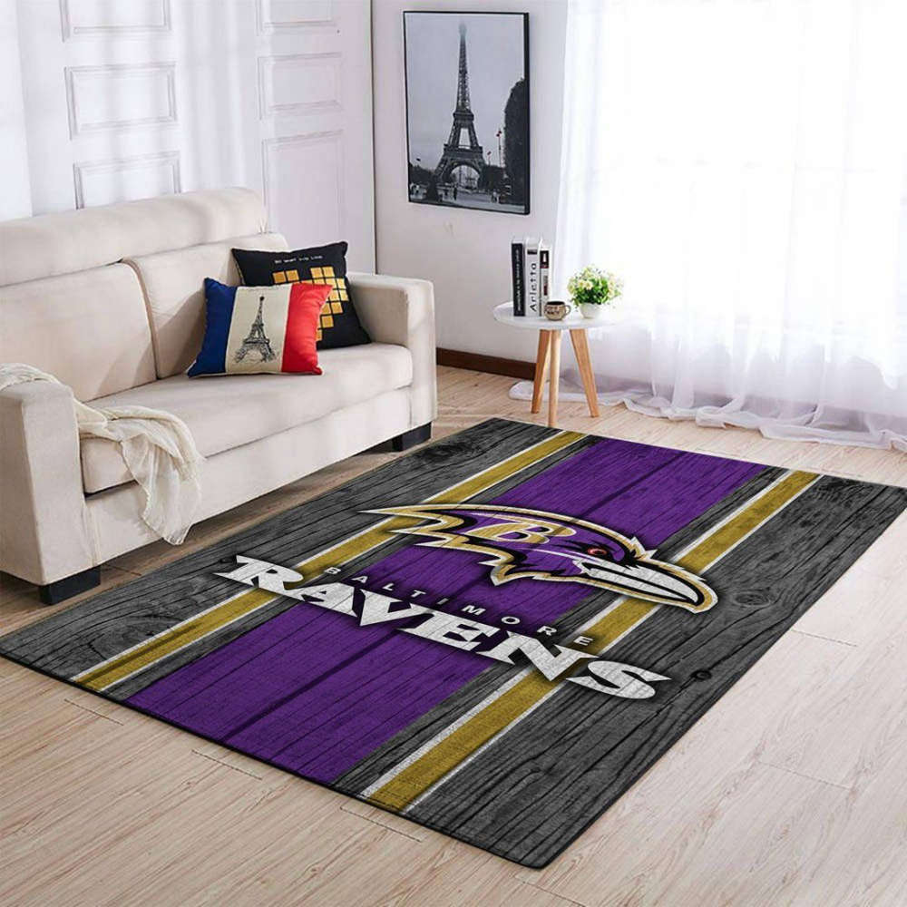 Baltimore Ravens Rug Living Room Floor Decor Fan Gifts