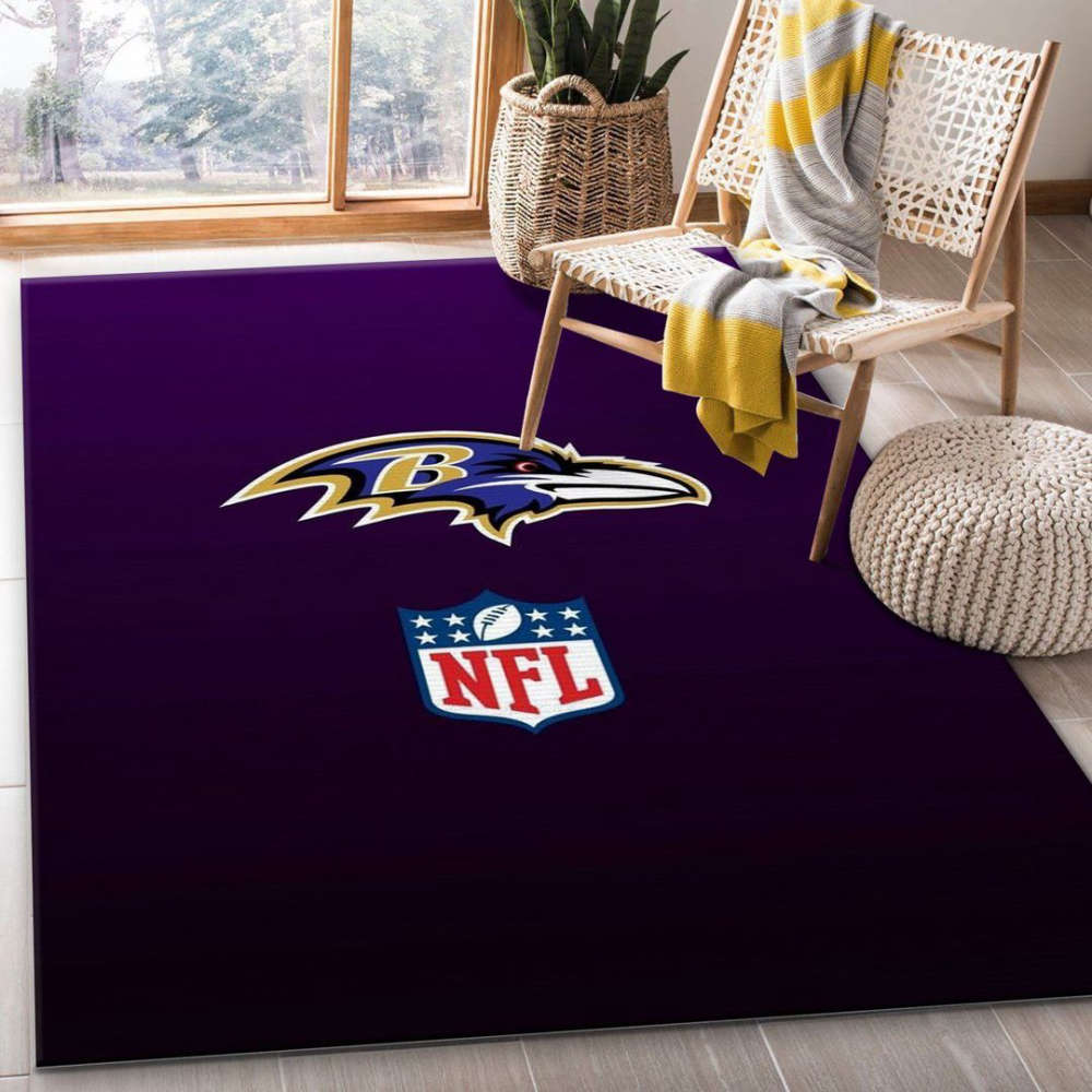 Baltimore Ravens Rug Living Room Floor Decor Fan Gifts