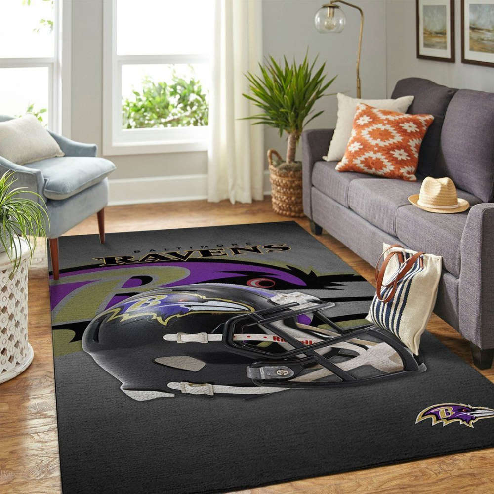 Baltimore Ravens Rug Living Room Floor Decor Fan Gifts