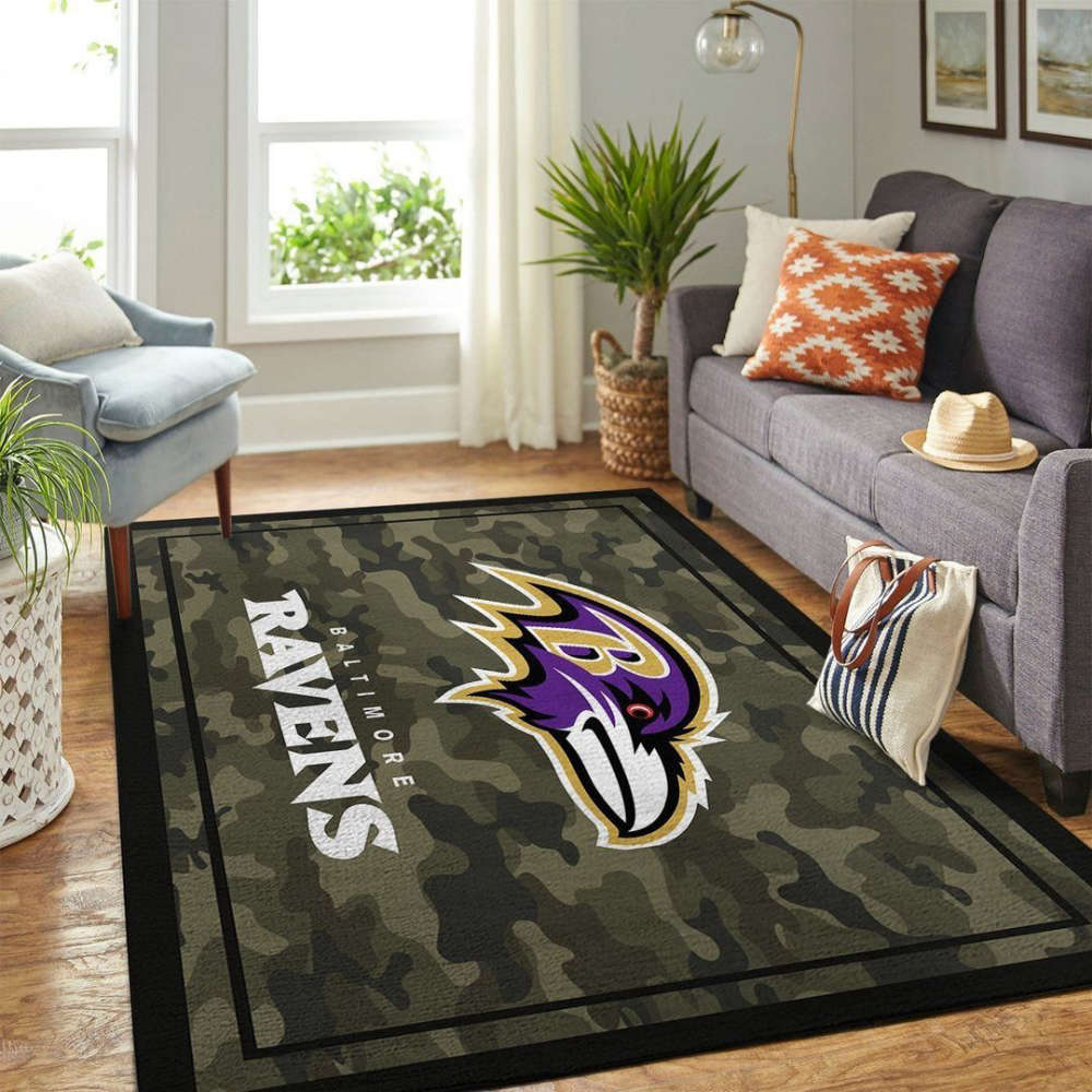 Baltimore Ravens Rug Living Room Floor Decor Fan Gifts