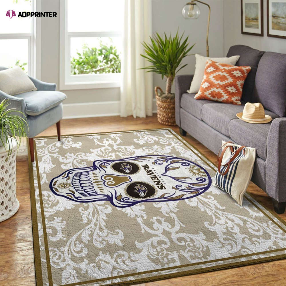 Baltimore Ravens Rug Living Room Floor Decor Fan Gifts