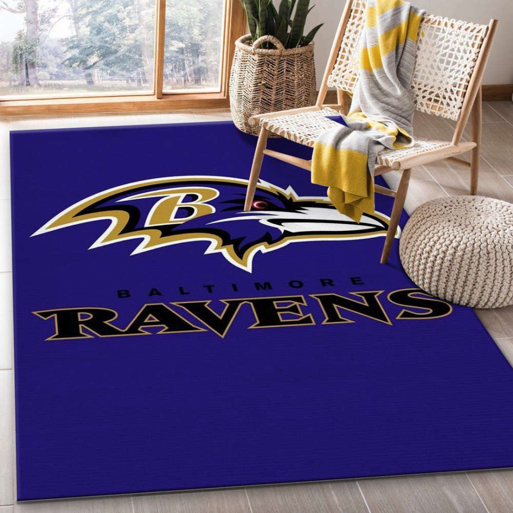 Baltimore Ravens Rug Living Room Floor Decor Fan Gifts