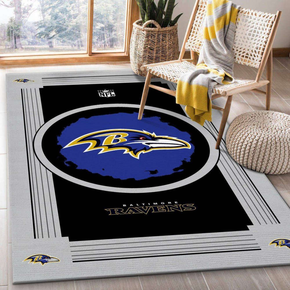 Baltimore Ravens Rug Living Room Floor Decor Fan Gifts