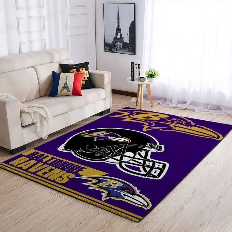 Baltimore Ravens Rug Living Room Floor Decor Fan Gifts