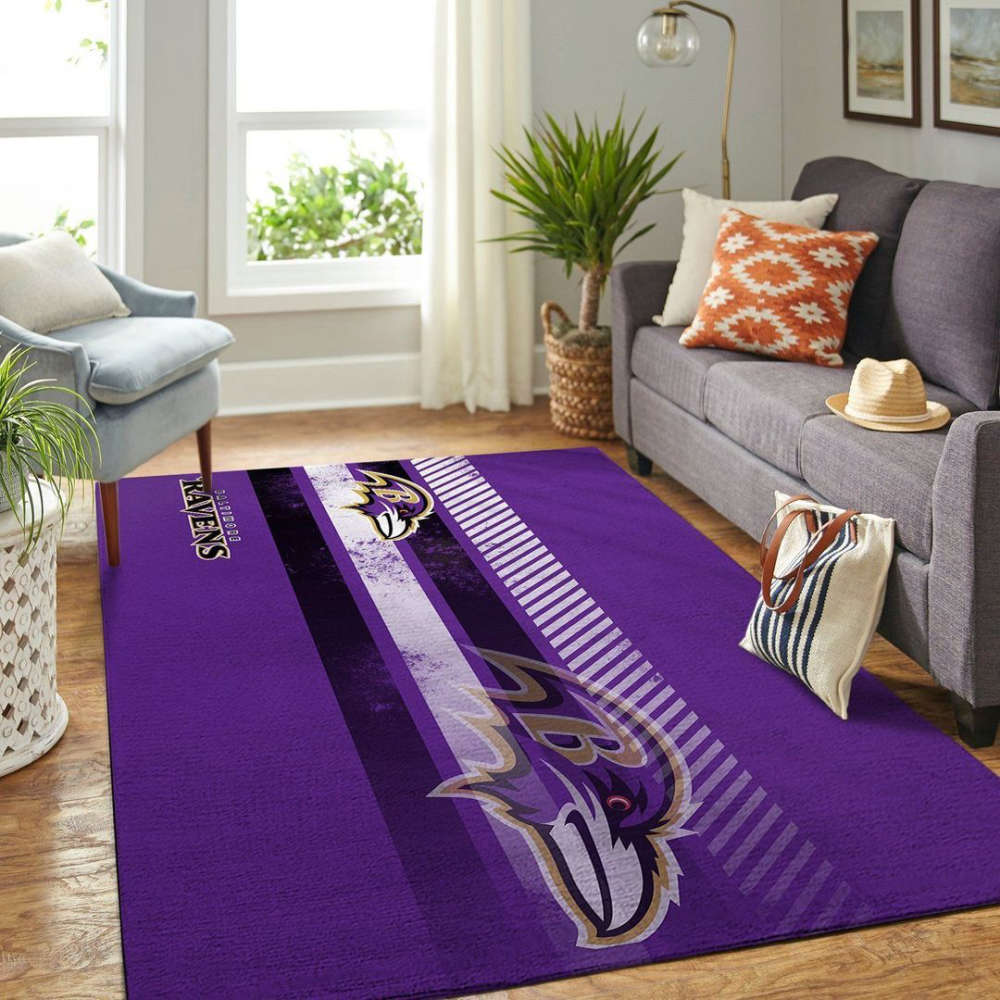 Baltimore Ravens Rug Living Room Floor Decor Fan Gifts