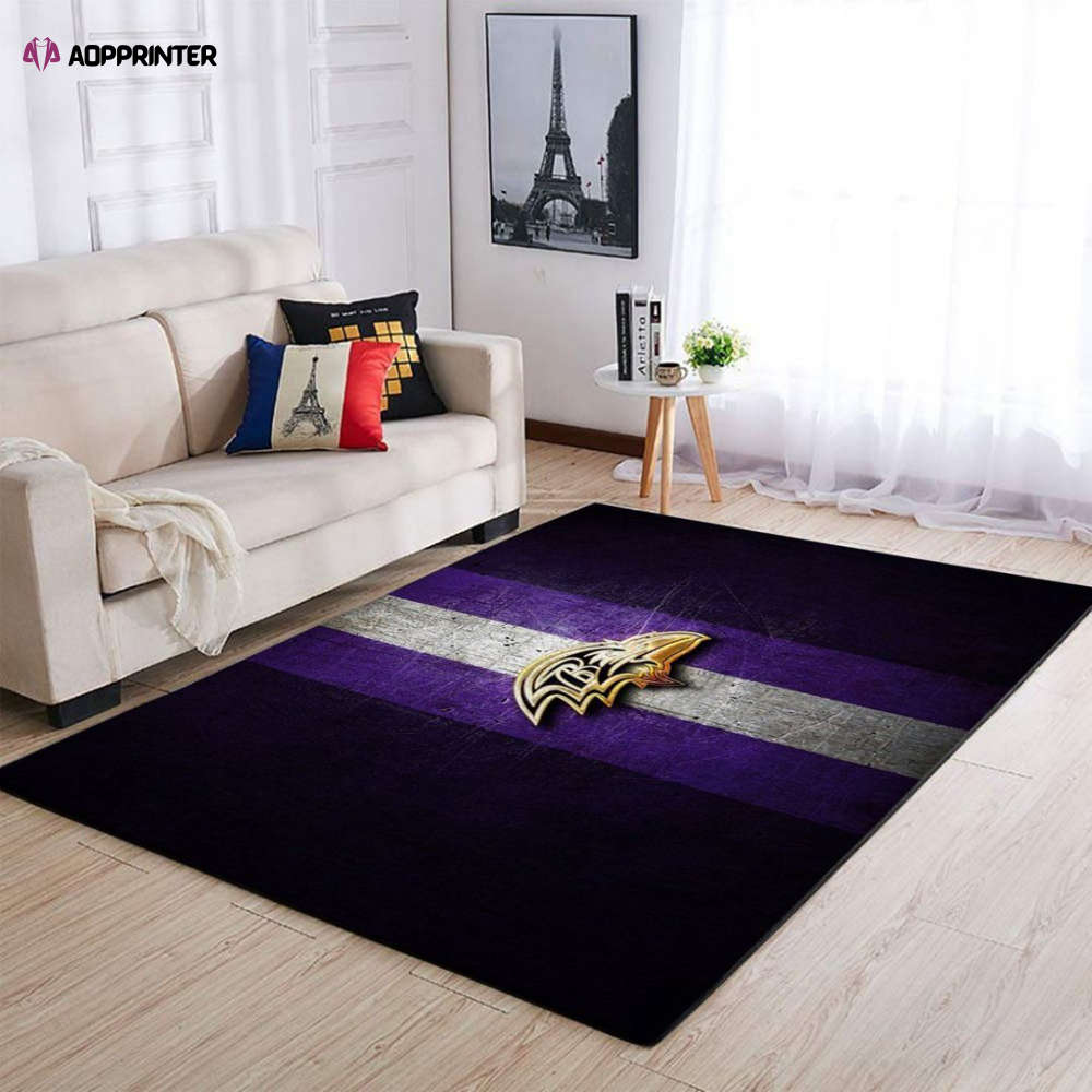 Baltimore Ravens Rug Living Room Floor Decor Fan Gifts