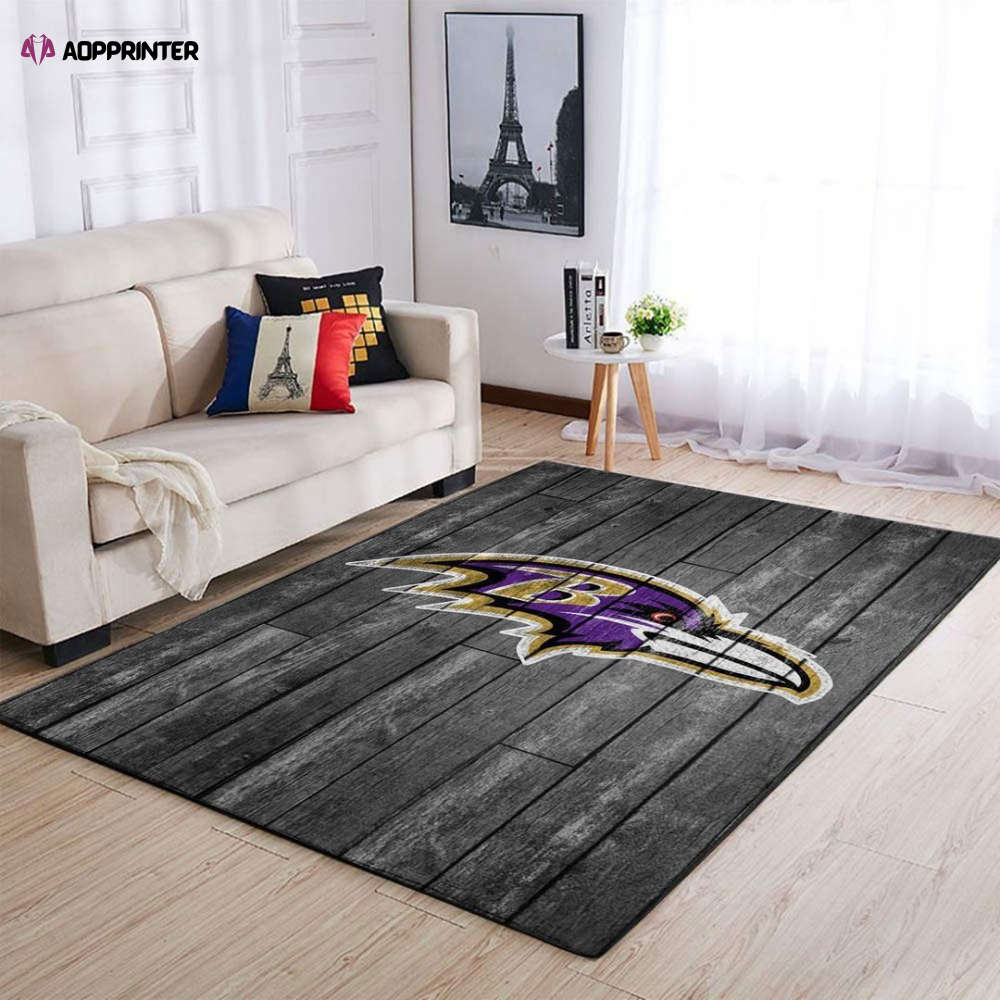 Baltimore Ravens Rug Living Room Floor Decor Fan Gifts