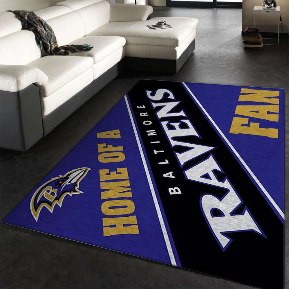 Baltimore Ravens Team Rug Living Room Floor Decor Fan Gifts
