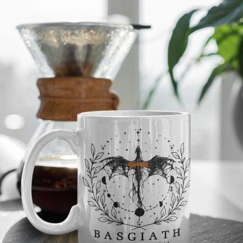 Basgiath War College Coffee Cup, Fourth Wing Merch, Books Lover Mug, Reader Mug, Gift For Her, BookTok, 11″ Ceramic Mug Gift