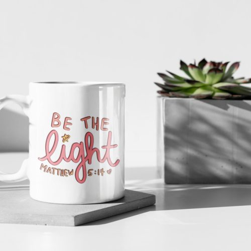 Be The Light Bible Verse Matthew 11 oz Ceramic Mug Gift