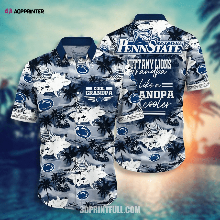 Beach Penn State Nittany Lions Tropical Hawaiian Shirt Men