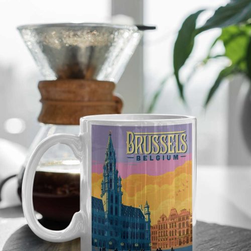 Belgium Brussels Brussels Mug Belgium Mug Brussels View Gift For Her Gift For Him 11 oz Ceramic Mug Gift