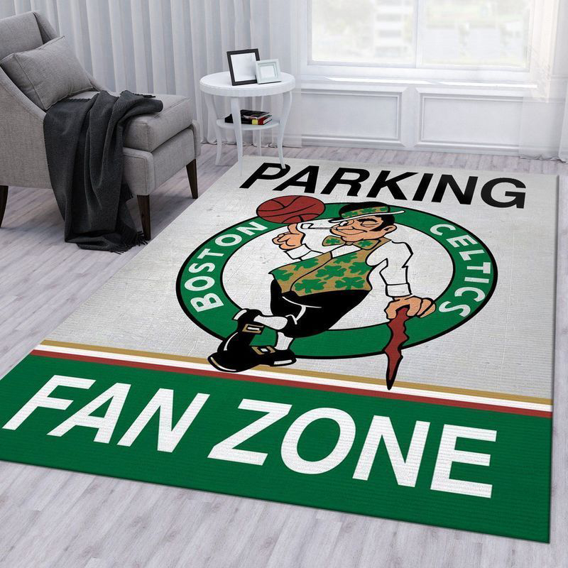 Boston Celtics Parking Fan Rug Living Room Floor Decor Fan Gifts