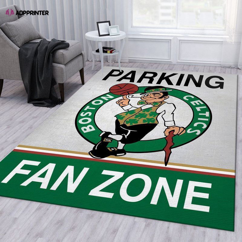 Boston Celtics Parking Fan Rug Living Room Floor Decor Fan Gifts