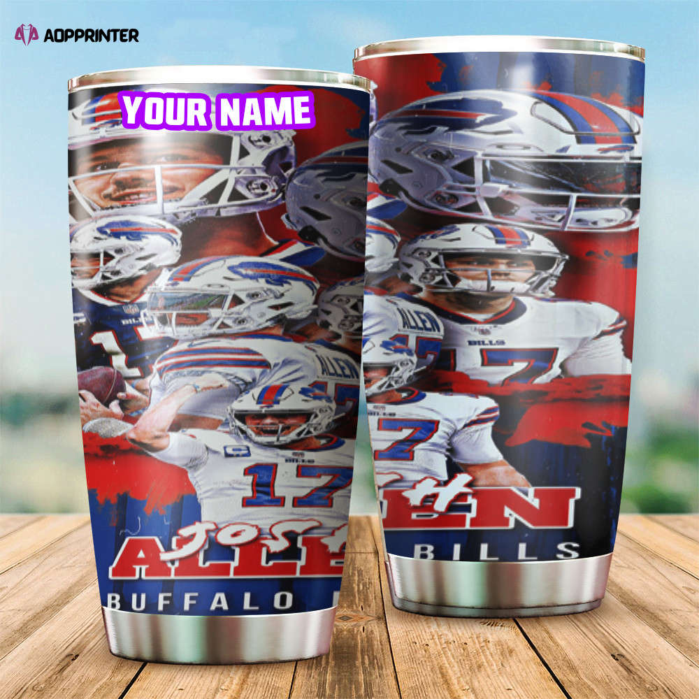 Buffalo Bills Players v1 Personalized Foldable Stainless Steel Tumbler Cup Keeps Drinks Cold And Hot