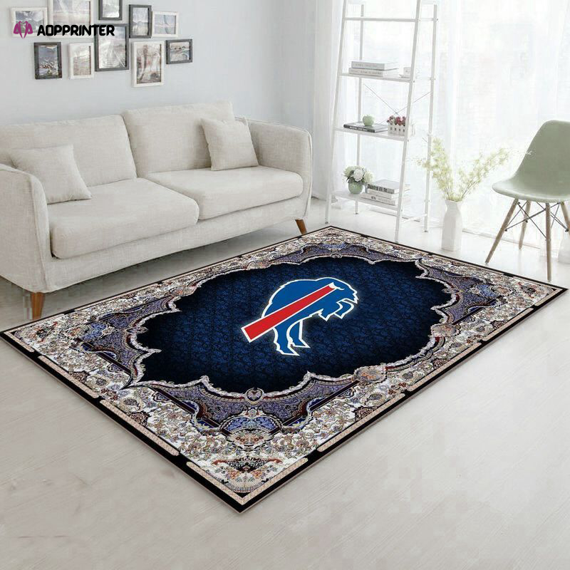 Buffalo Bills Rug Living Room Floor Decor Fan Gifts